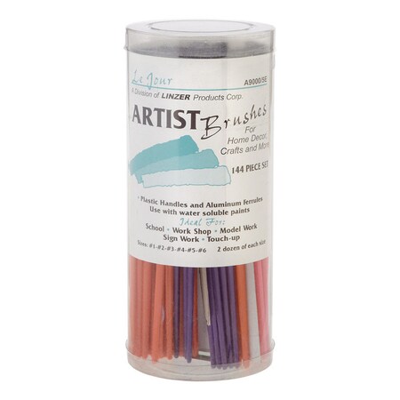 Linzer Linzer No. 1/2/3/4/5 in. Assorted Artist Paint Brush Set A9000